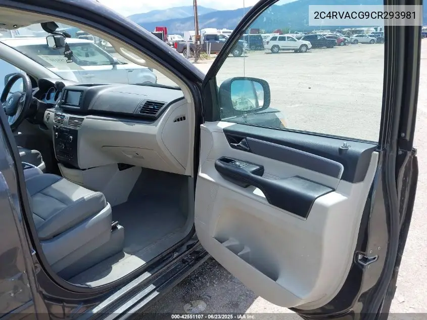2012 Volkswagen Routan Sel VIN: 2C4RVACG9CR293981 Lot: 42551107