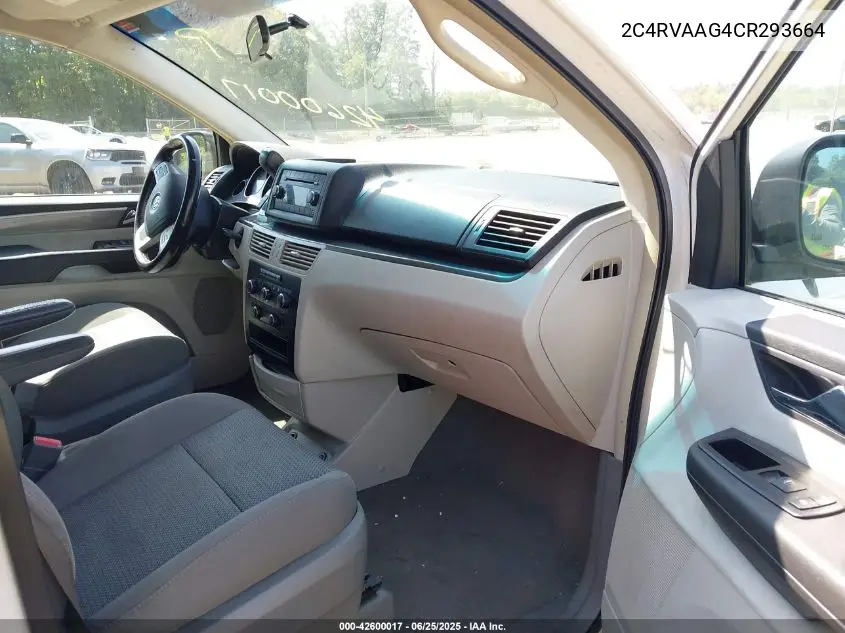 2012 Volkswagen Routan S VIN: 2C4RVAAG4CR293664 Lot: 42600017