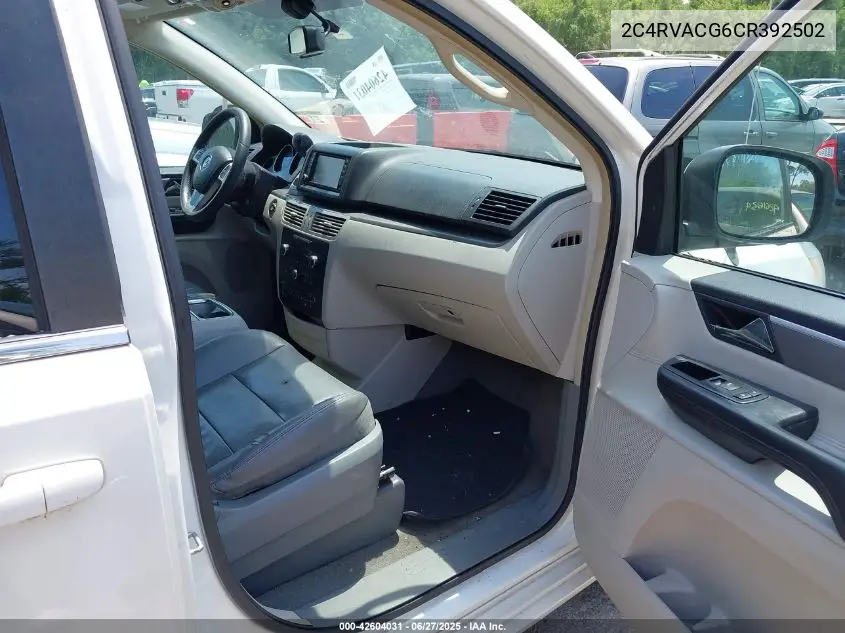 2012 Volkswagen Routan Sel VIN: 2C4RVACG6CR392502 Lot: 42604031