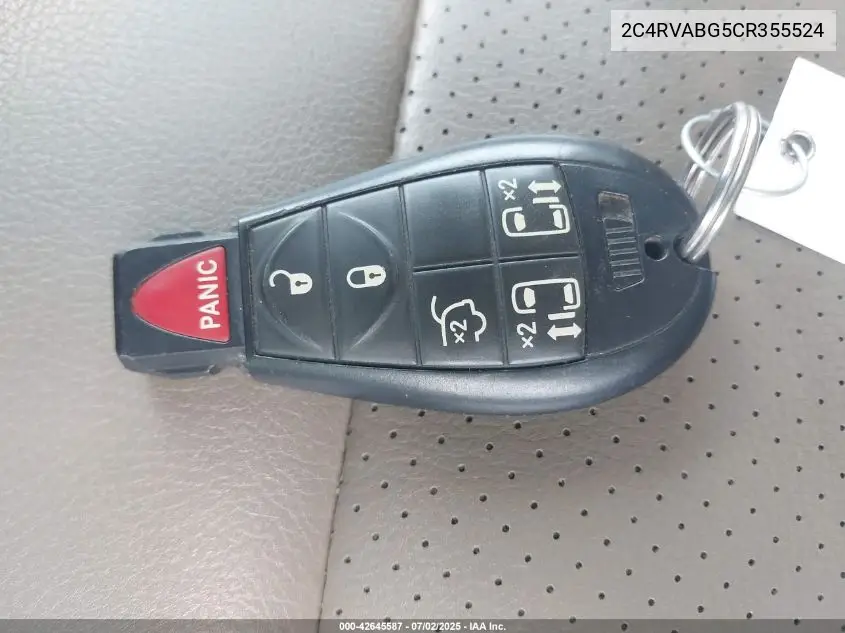 2012 Volkswagen Routan Se VIN: 2C4RVABG5CR355524 Lot: 42645587