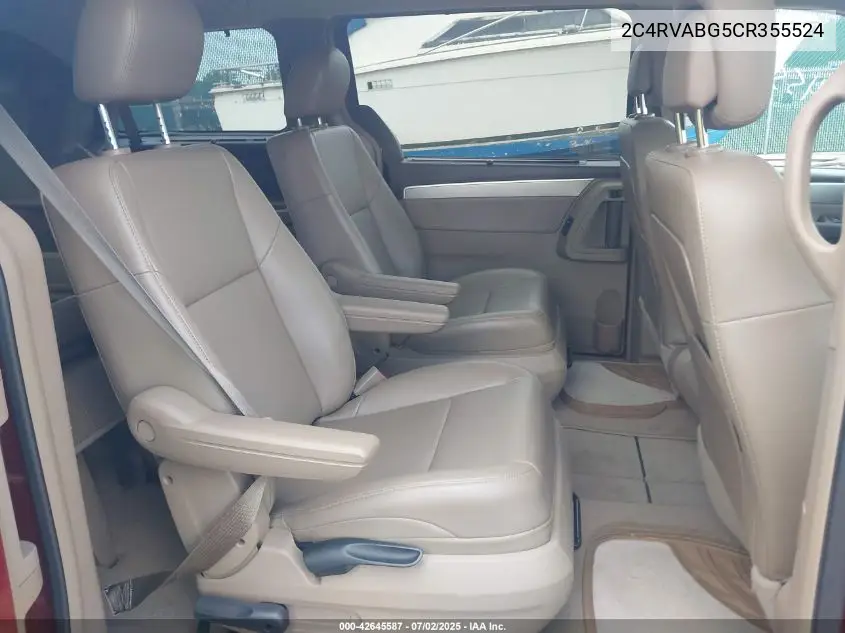 2012 Volkswagen Routan Se VIN: 2C4RVABG5CR355524 Lot: 42645587