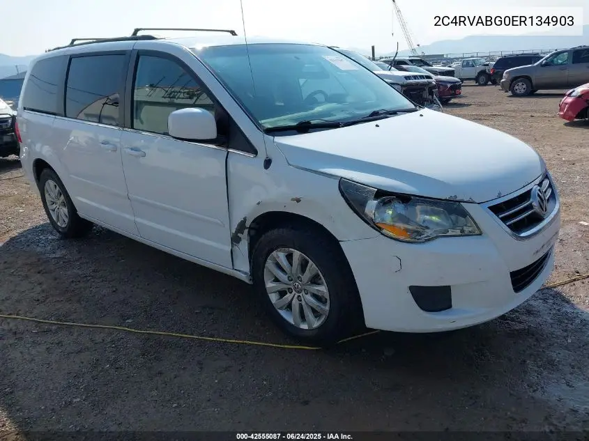 2014 Volkswagen Routan Se VIN: 2C4RVABG0ER134903 Lot: 42555087