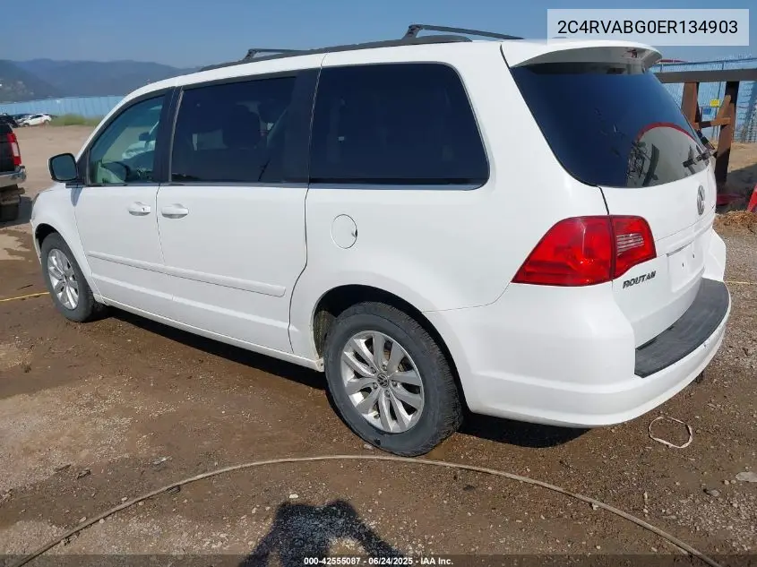 2014 Volkswagen Routan Se VIN: 2C4RVABG0ER134903 Lot: 42555087
