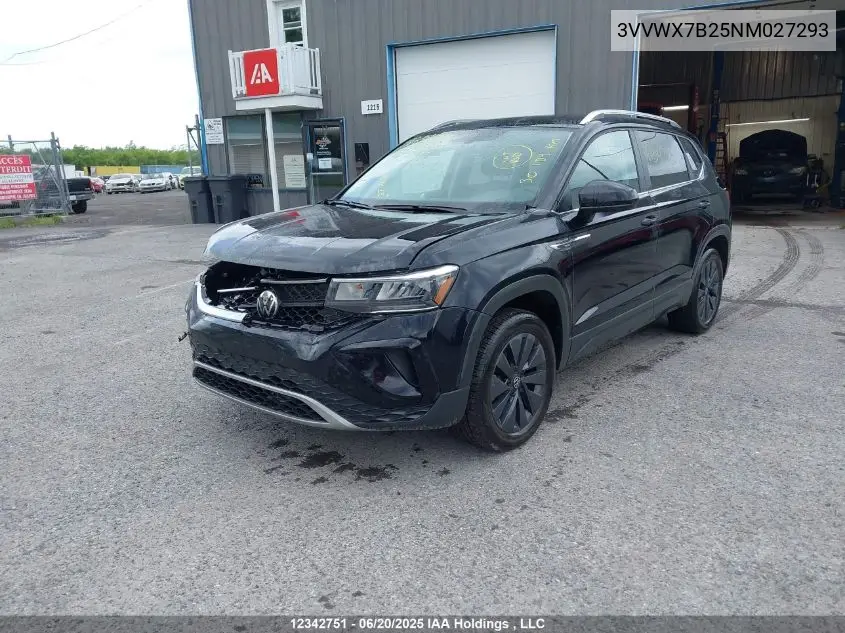 2022 Volkswagen Taos Se VIN: 3VVWX7B25NM027293 Lot: 12342751