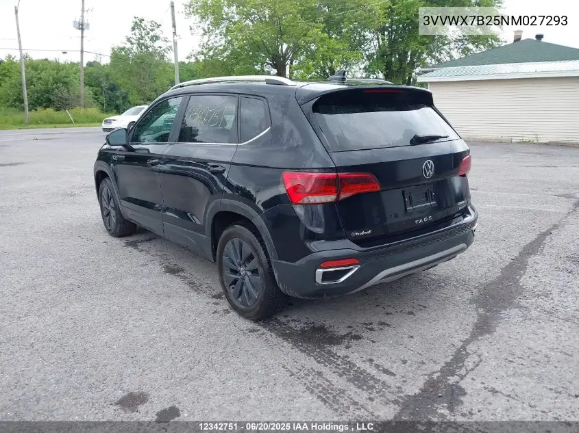 2022 Volkswagen Taos Se VIN: 3VVWX7B25NM027293 Lot: 12342751