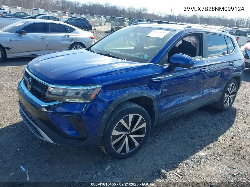 2022 Volkswagen Taos 1.5T Se VIN: 3VVLX7B28NM099124 Lot: 41615455