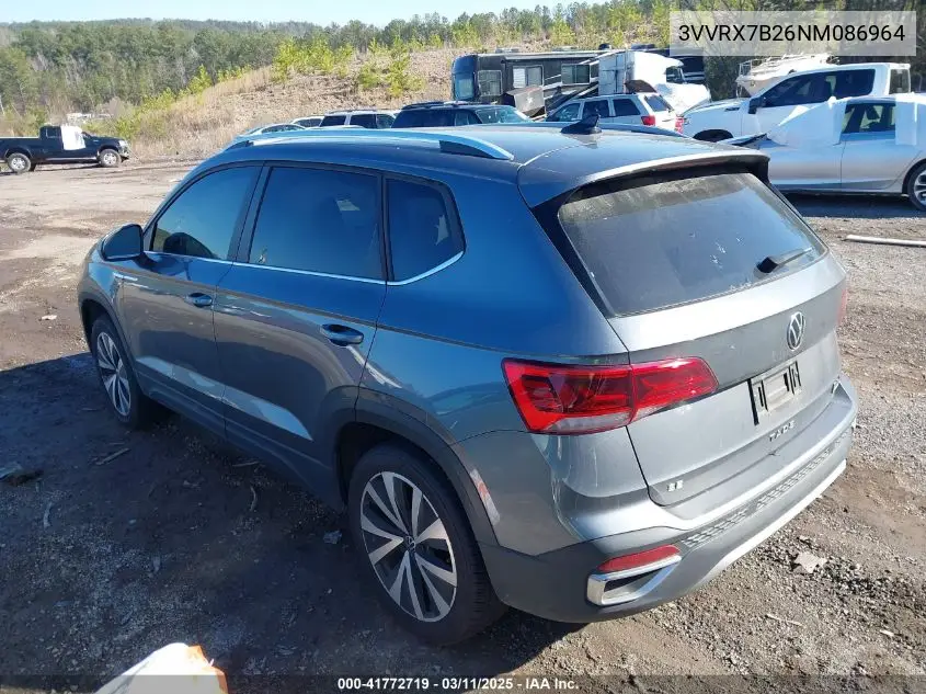 2022 Volkswagen Taos 1.5T Se VIN: 3VVRX7B26NM086964 Lot: 41772719