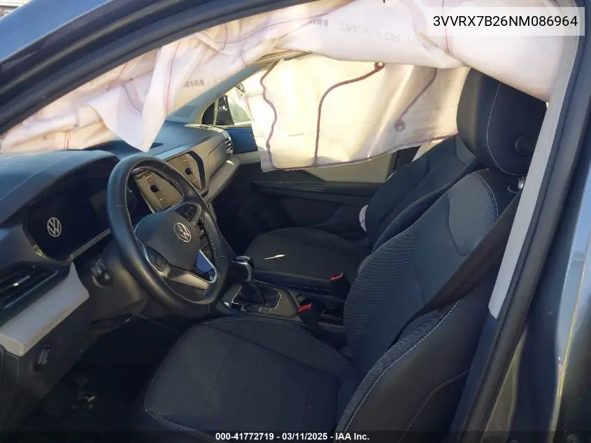 2022 Volkswagen Taos 1.5T Se VIN: 3VVRX7B26NM086964 Lot: 41772719