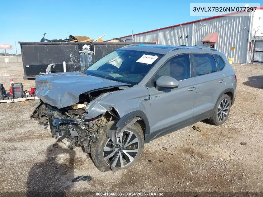 2022 Volkswagen Taos 1.5T Se VIN: 3VVLX7B26NM077297 Lot: 41846563