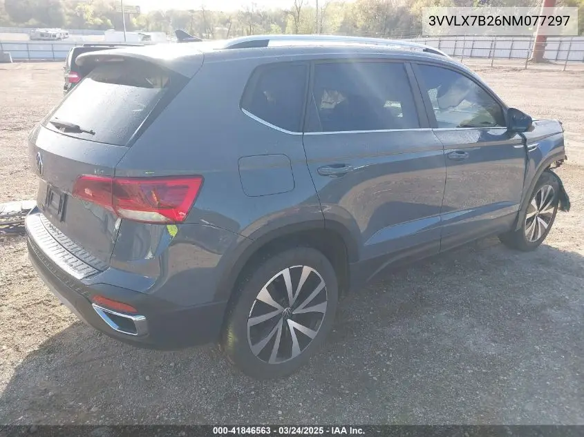 2022 Volkswagen Taos 1.5T Se VIN: 3VVLX7B26NM077297 Lot: 41846563