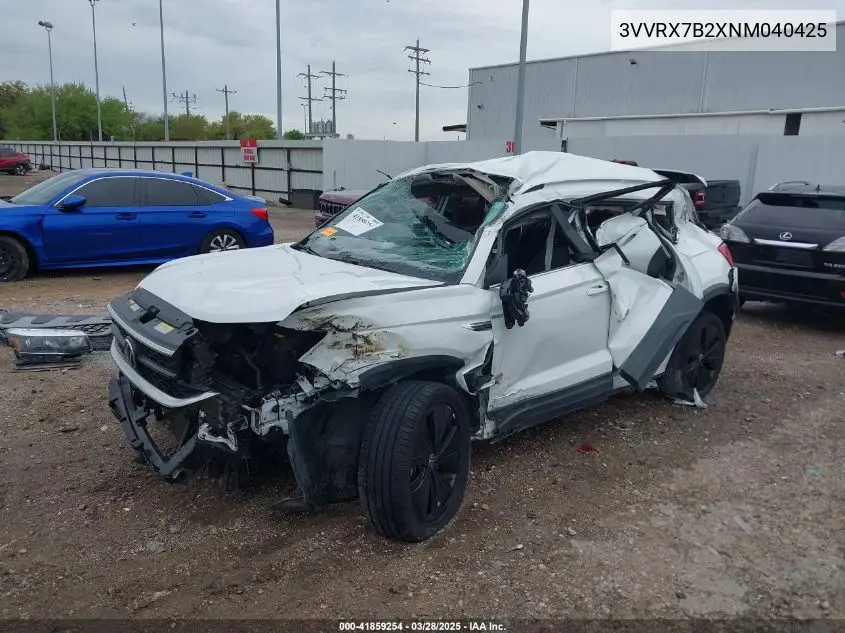 2022 Volkswagen Taos 1.5T Se VIN: 3VVRX7B2XNM040425 Lot: 41859254