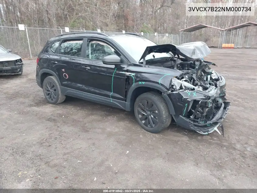 2022 Volkswagen Taos 1.5T S VIN: 3VVCX7B22NM000734 Lot: 41914542