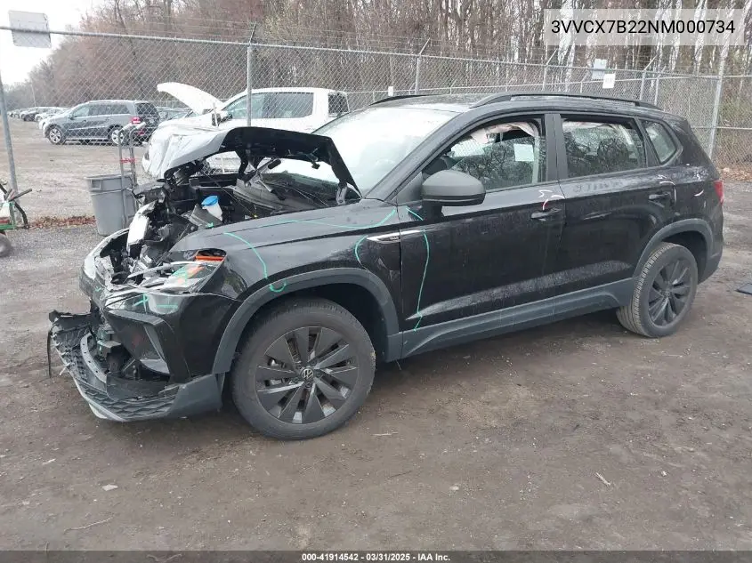 2022 Volkswagen Taos 1.5T S VIN: 3VVCX7B22NM000734 Lot: 41914542