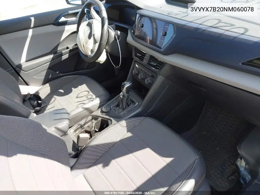 2022 Volkswagen Taos 1.5T Se VIN: 3VVYX7B20NM060078 Lot: 41931100