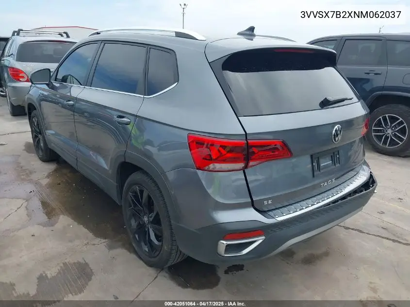 2022 Volkswagen Taos 1.5T Se VIN: 3VVSX7B2XNM062037 Lot: 42051064
