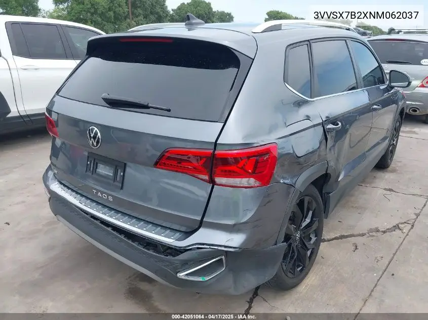 2022 Volkswagen Taos 1.5T Se VIN: 3VVSX7B2XNM062037 Lot: 42051064