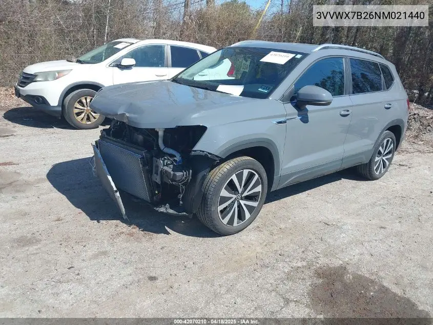 2022 Volkswagen Taos 1.5T Se VIN: 3VVWX7B26NM021440 Lot: 42070210