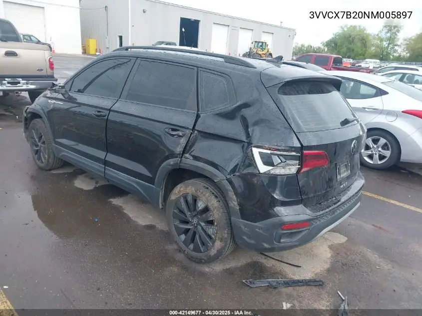 2022 Volkswagen Taos 1.5T S VIN: 3VVCX7B20NM005897 Lot: 42149677