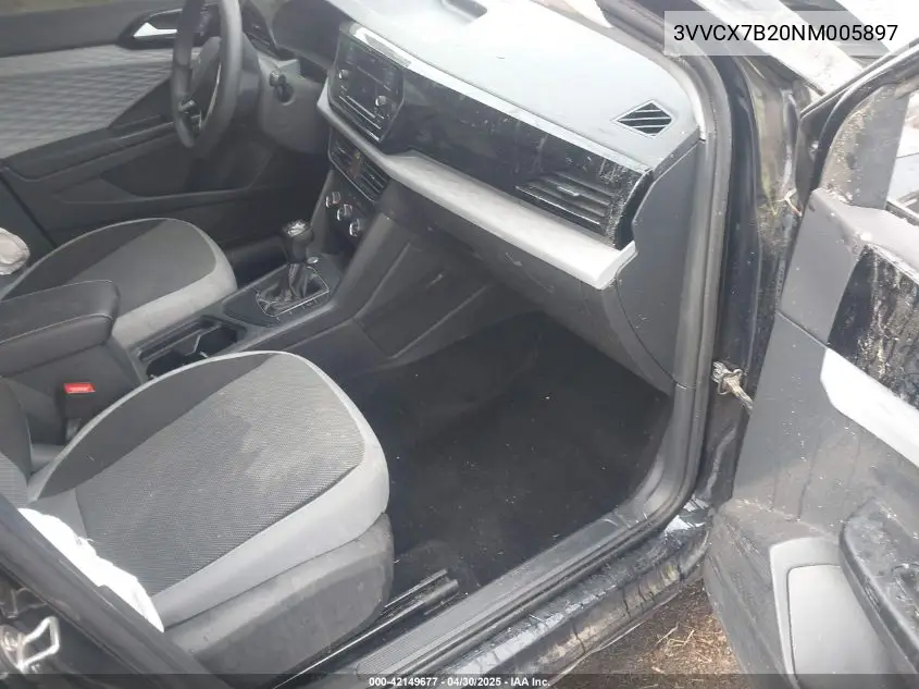 2022 Volkswagen Taos 1.5T S VIN: 3VVCX7B20NM005897 Lot: 42149677