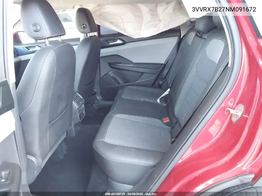 2022 Volkswagen Taos 1.5T Se VIN: 3VVRX7B27NM091672 Lot: 42158739