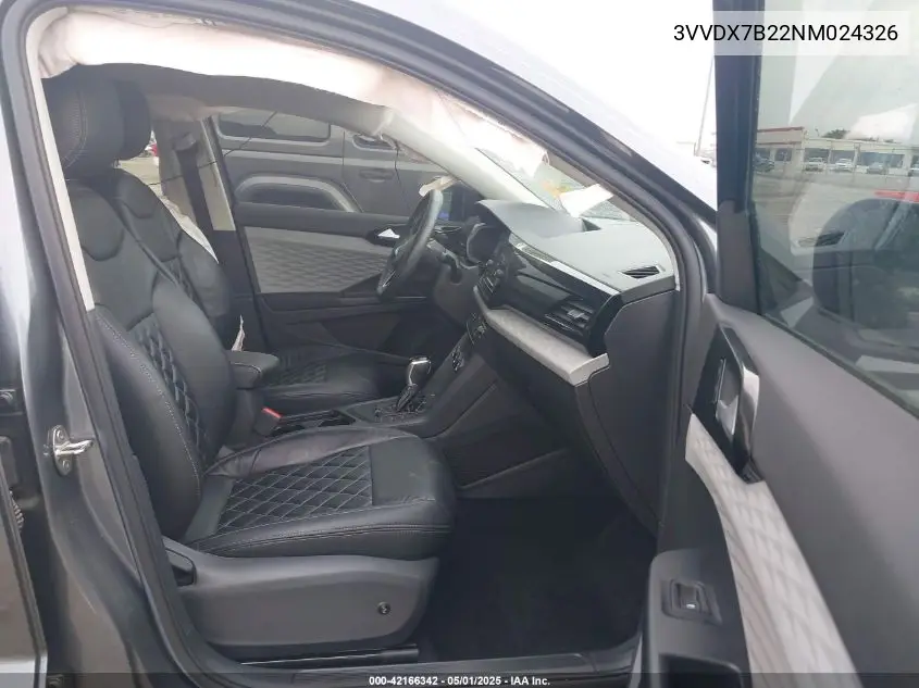 2022 Volkswagen Taos 1.5T S VIN: 3VVDX7B22NM024326 Lot: 42166342