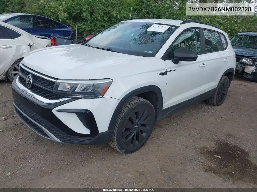 2022 Volkswagen Taos 1.5T S VIN: 3VVDX7B26NM002328 Lot: 42183236