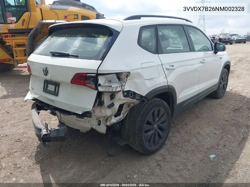 2022 Volkswagen Taos 1.5T S VIN: 3VVDX7B26NM002328 Lot: 42183236