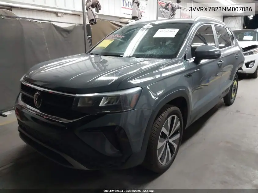 2022 Volkswagen Taos 1.5T Se VIN: 3VVRX7B23NM007086 Lot: 42192404
