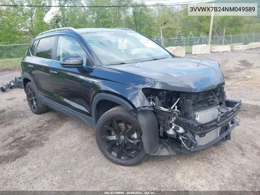 2022 Volkswagen Taos 1.5T Se VIN: 3VVWX7B24NM049589 Lot: 42199589