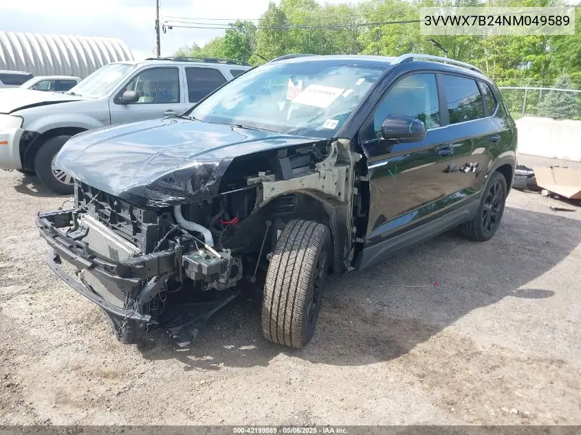 2022 Volkswagen Taos 1.5T Se VIN: 3VVWX7B24NM049589 Lot: 42199589