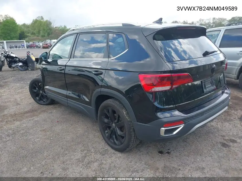 2022 Volkswagen Taos 1.5T Se VIN: 3VVWX7B24NM049589 Lot: 42199589