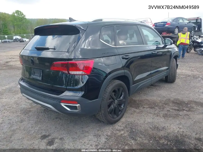 2022 Volkswagen Taos 1.5T Se VIN: 3VVWX7B24NM049589 Lot: 42199589