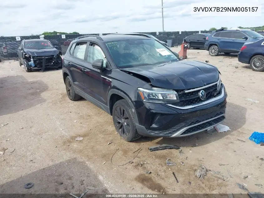 2022 Volkswagen Taos 1.5T S VIN: 3VVDX7B29NM005157 Lot: 42220109