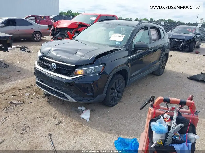 2022 Volkswagen Taos 1.5T S VIN: 3VVDX7B29NM005157 Lot: 42220109
