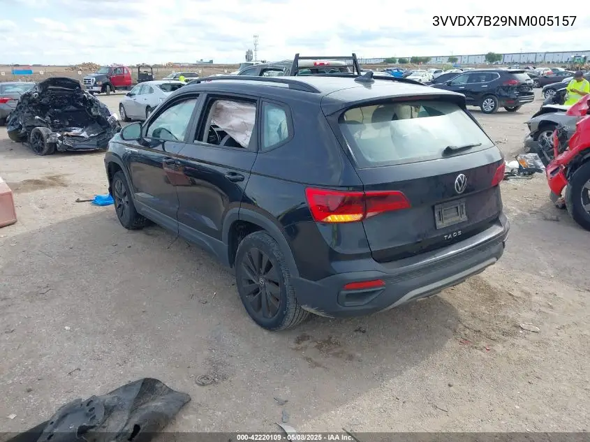 2022 Volkswagen Taos 1.5T S VIN: 3VVDX7B29NM005157 Lot: 42220109