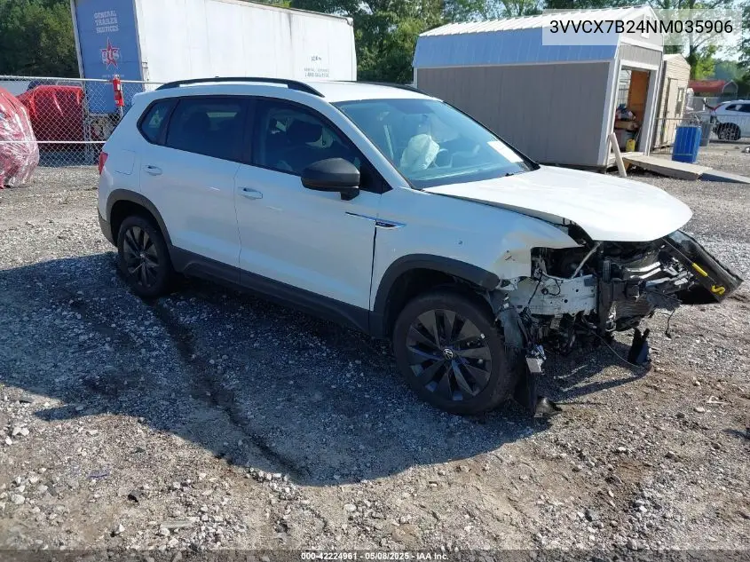 2022 Volkswagen Taos 1.5T S VIN: 3VVCX7B24NM035906 Lot: 42224961