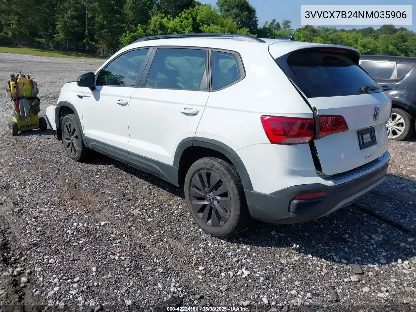 2022 Volkswagen Taos 1.5T S VIN: 3VVCX7B24NM035906 Lot: 42224961