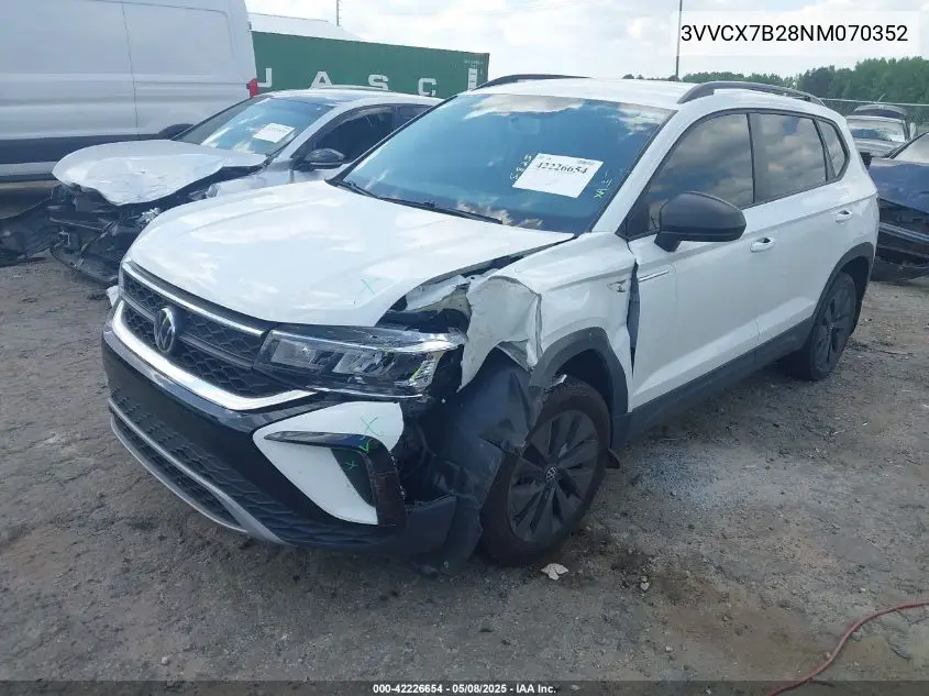 2022 Volkswagen Taos 1.5T S VIN: 3VVCX7B28NM070352 Lot: 42226654
