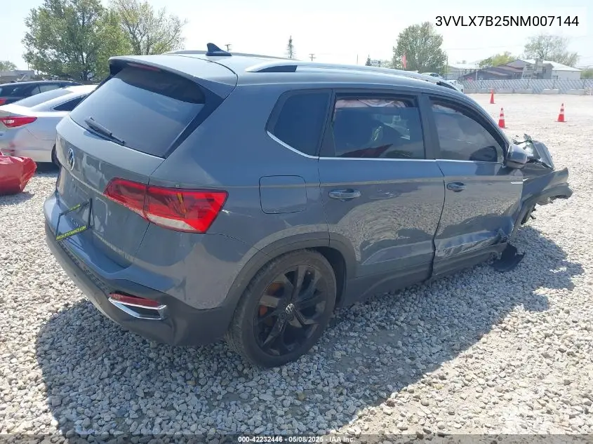 2022 Volkswagen Taos 1.5T Se VIN: 3VVLX7B25NM007144 Lot: 42232446