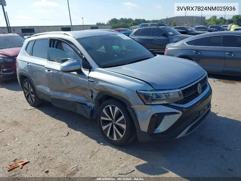 2022 Volkswagen Taos 1.5T Se VIN: 3VVRX7B24NM025936 Lot: 42245324