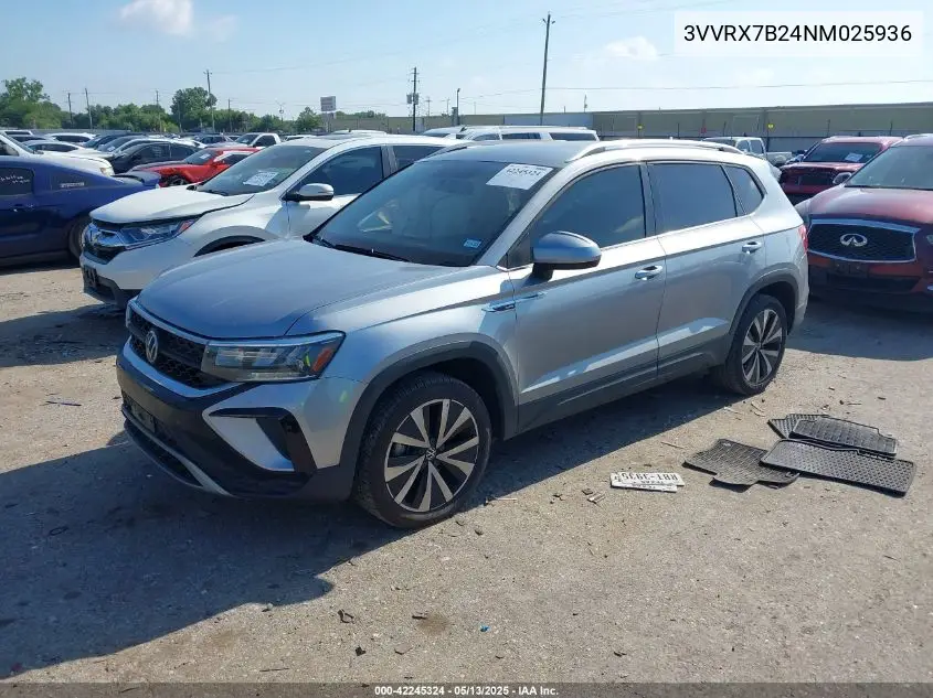 2022 Volkswagen Taos 1.5T Se VIN: 3VVRX7B24NM025936 Lot: 42245324
