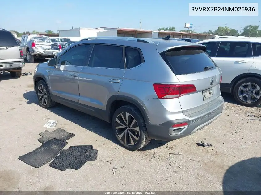 2022 Volkswagen Taos 1.5T Se VIN: 3VVRX7B24NM025936 Lot: 42245324