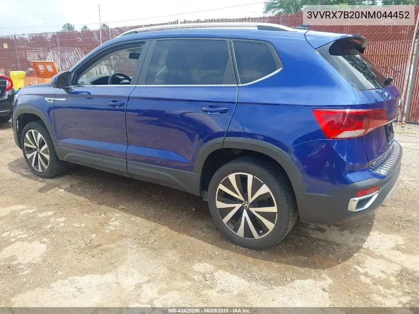 2022 Volkswagen Taos 1.5T Se VIN: 3VVRX7B20NM044452 Lot: 42429298