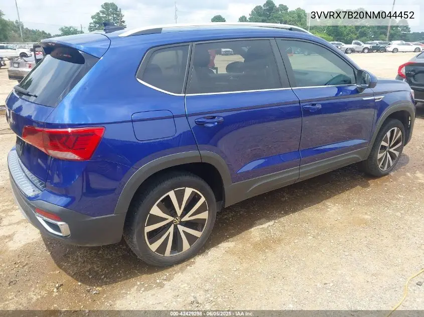 2022 Volkswagen Taos 1.5T Se VIN: 3VVRX7B20NM044452 Lot: 42429298
