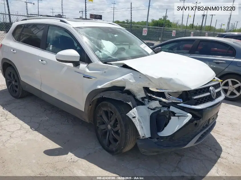 2022 Volkswagen Taos 1.5T Sel VIN: 3VV1X7B24NM013220 Lot: 42435186