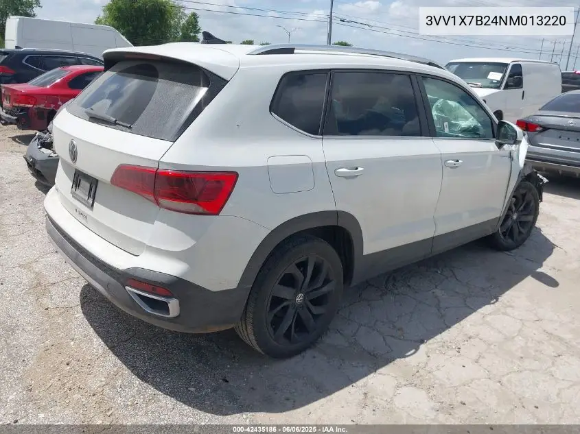 2022 Volkswagen Taos 1.5T Sel VIN: 3VV1X7B24NM013220 Lot: 42435186