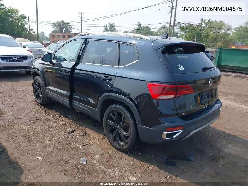 2022 Volkswagen Taos 1.5T Se VIN: 3VVLX7B26NM004575 Lot: 42447315