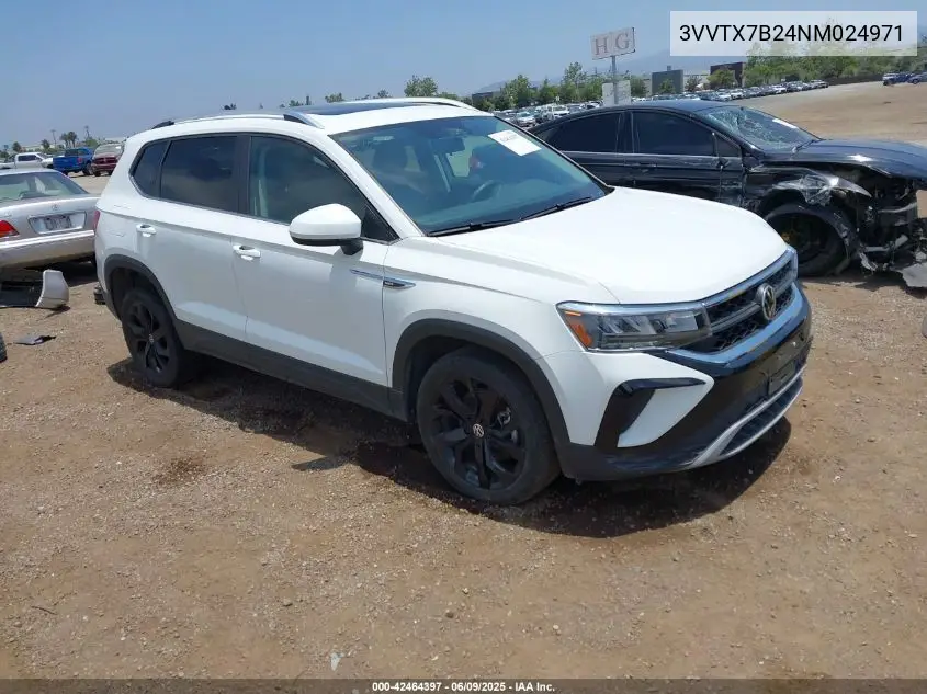 2022 Volkswagen Taos 1.5T Se VIN: 3VVTX7B24NM024971 Lot: 42464397