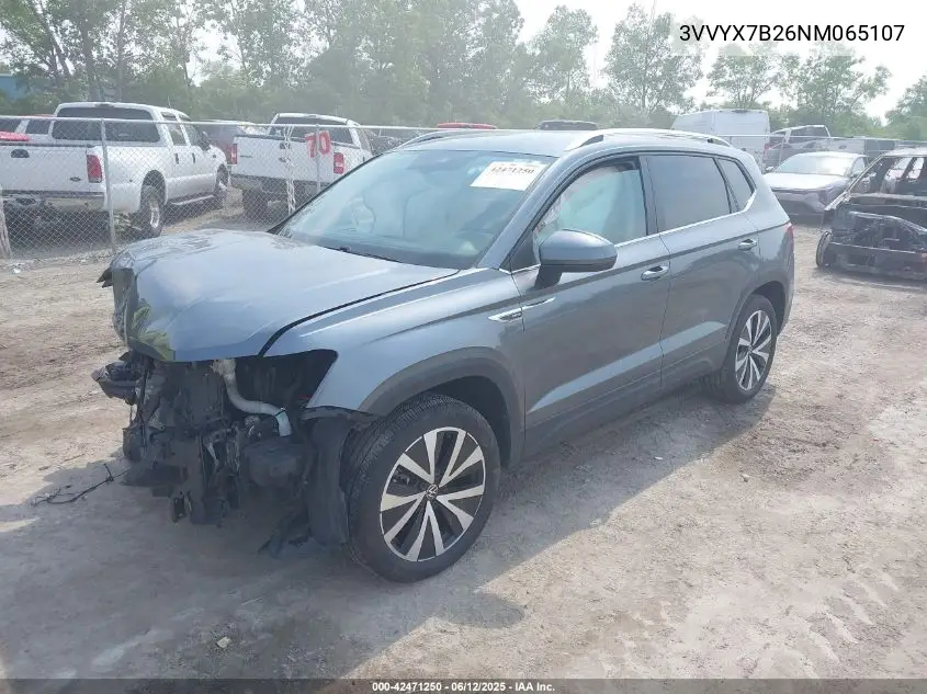 2022 Volkswagen Taos 1.5T Se VIN: 3VVYX7B26NM065107 Lot: 42471250
