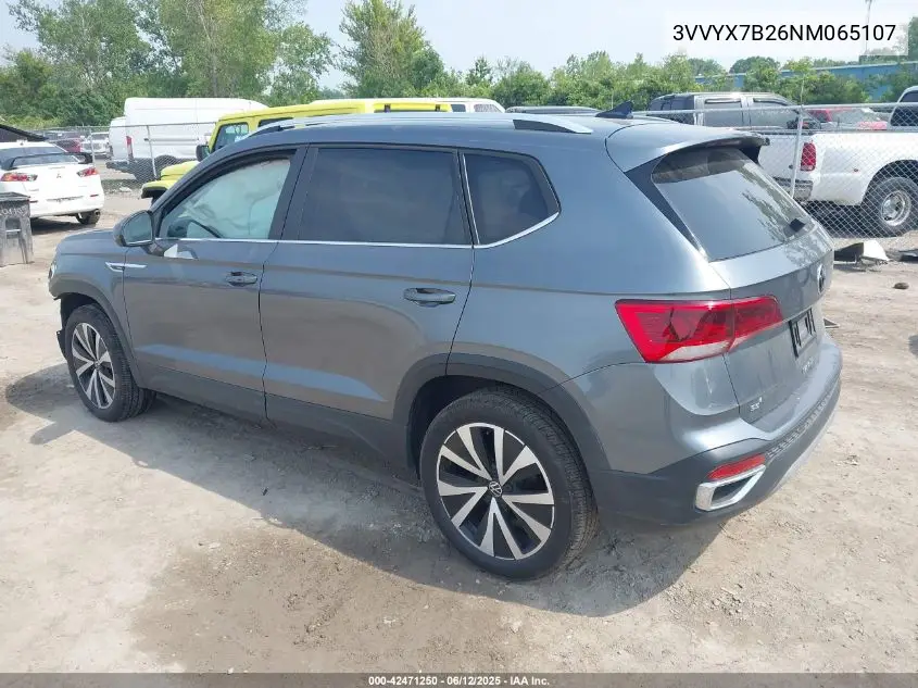 2022 Volkswagen Taos 1.5T Se VIN: 3VVYX7B26NM065107 Lot: 42471250
